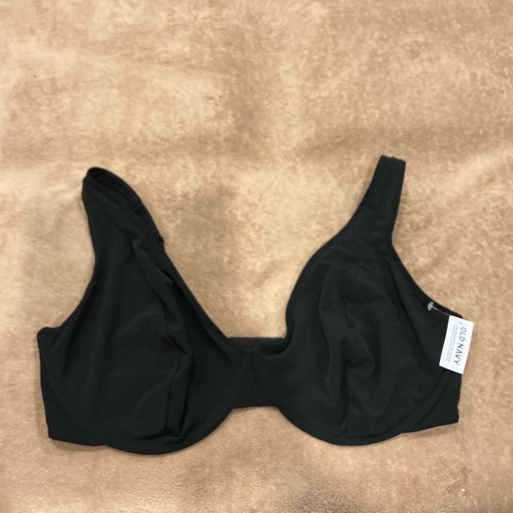 Old Navy Black Mesh Unlined Underwire Plunge Bra 2LM14.5 - Picture 2 of 4